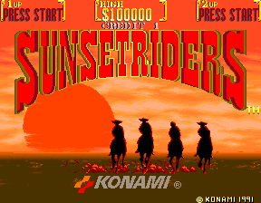 Sunset Riders (2 Players ver UBC) Title Screen